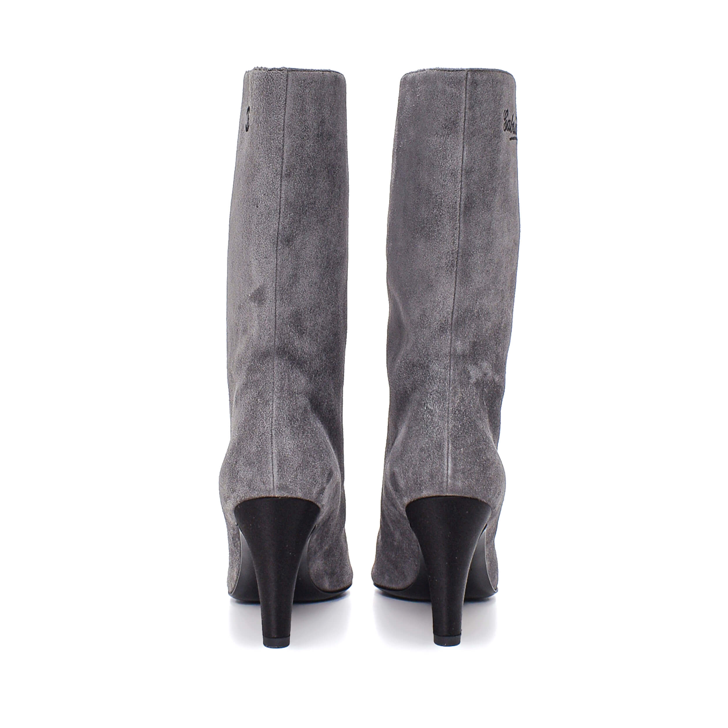 Chanel - Grey Suede Gabriel Booties